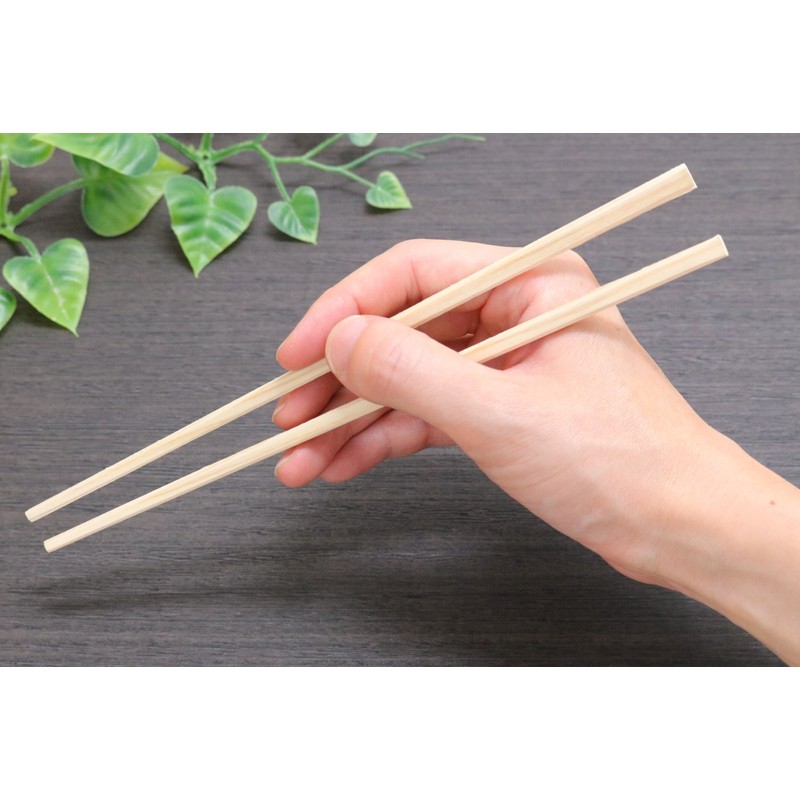 吉井 商事 "Commercial" 割ri箸 桧 元禄 Orange Chopsticks Bag 3-Pack,