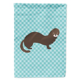 Caroline's Treasures BB8042GF Russian or European Mink Blue Check Garden Flag Mailbox Flag Decorative Yard Flag Banner Outside Patio Artwork Yard Flower Beds, Garden Size, Multicolor