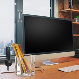 MaxGear 2 Pack Pen Holder Acrylic Cylinder Container, Round Pencil Holder for Desk Pen Cups for Utensil Makeup Brush Holder, Clear Stationery Organizer for School Home Supplies Office Desk Accessories