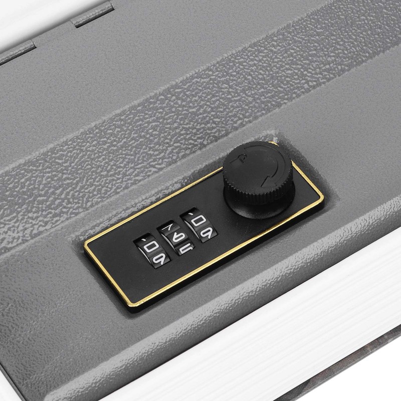 Diversion Book Safe with Combination Lock, Portable Multi-Purpose Metal Book
