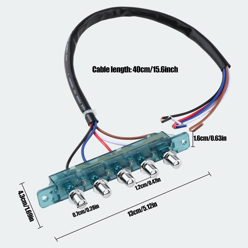 Gralara Range Hood Switch,Range Hood Switch,5 Button for Universal Range