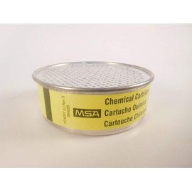 MSA 46727 Organic Vapor Cartridge, Capacity, Volume, Standard, Yellow
