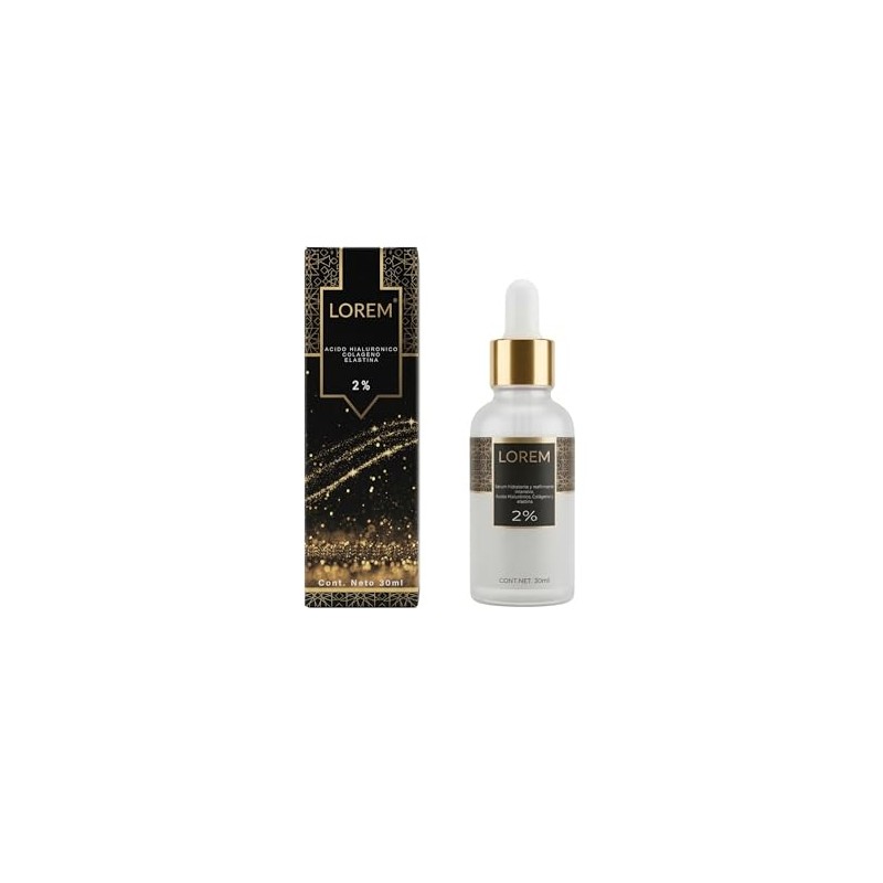 LOREM Serum Facial Ácido Hialurónico 2% con Péptidos de Colágeno