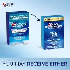 Crest - 3D White Whitestrips Vivid Plus, 24 Tiras