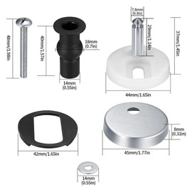 ziyue 4 Pack Universal Toilet Seat Fixing Kit, Toilet Seat Hinges Screws, Quick Release Top Fixing Bolt Screw Replacement Kit for Soft Close Toilet Seat