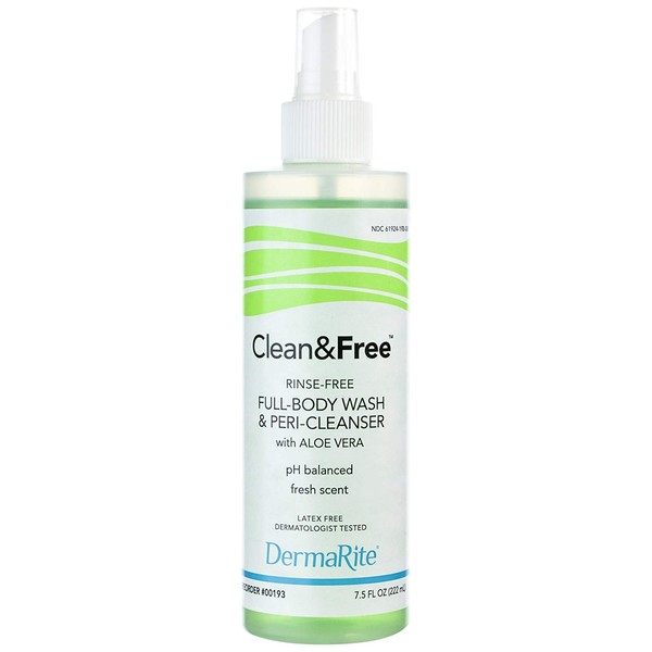Clean & Free Rinse-Free Shampoo&Body Wash Scented 7.5 oz. 00193 12 Each