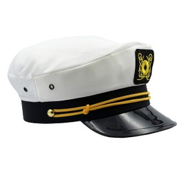 The Dreidel Company Captain Hat, Dress Up Costume Clothes for Kids, Pretend Play, Party Favors (Single)