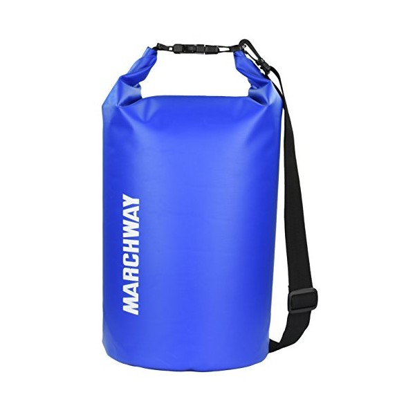 MARCHWAY Floating Waterproof Dry Bag 5L/10L/20L/30L, Roll Top Sack Keeps Gear Dry for Kayaking, Rafting, Boating, Swimming, Camping, Hiking, Beach, Fishing (Dark Blue, 30L)