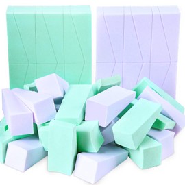 Teenitor - Esponja de maquillaje desechable, 48 piezas de cuñas cosméticas, esponjas mezcladoras de belleza, esponja de belleza de cuña desechable, aplicador de maquillaje para base, crema líquida, sin látex