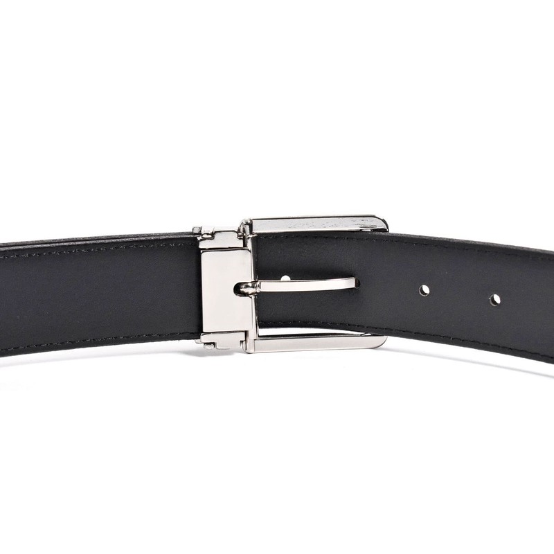 Lacoste LB84670 Men's Cow Leather Business Belt, dark brown