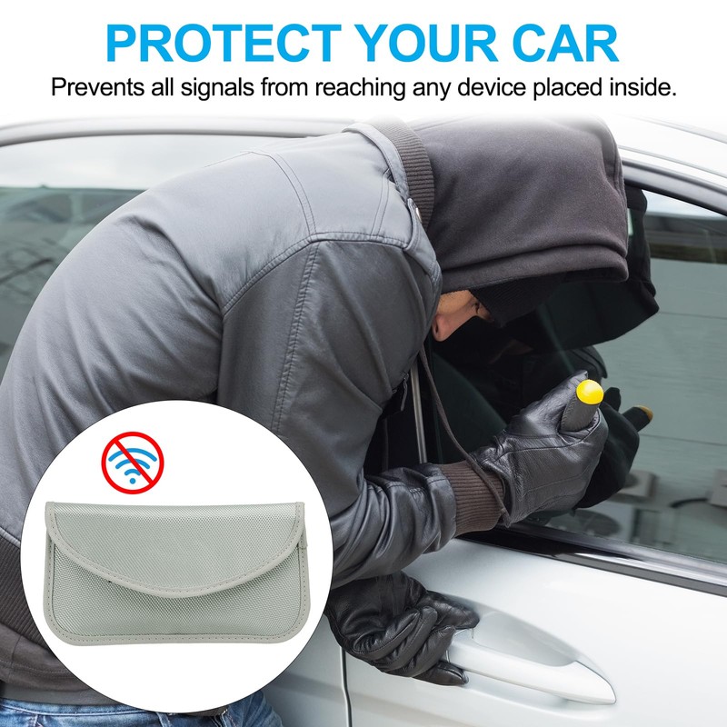 PATIKIL Faraday Bags, 6.5 Inch Signal Blocking Key Pouch Anti-Theft