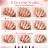 Pink Nail Polish Pens 6 Colors, Quick Dry Water Based