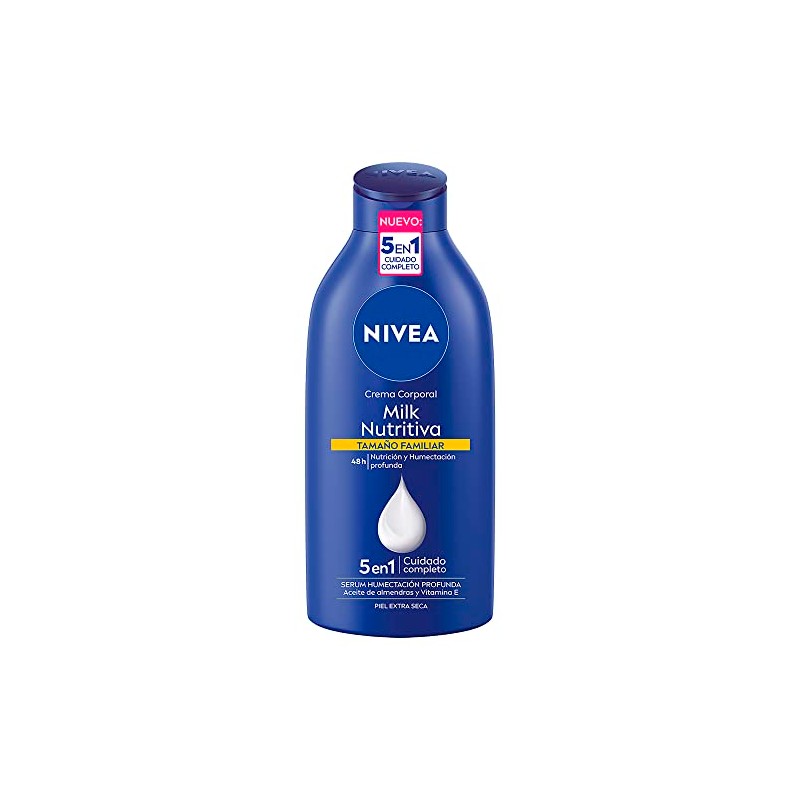 NIVEA Crema Corporal Humectante Body Milk Nutritiva (650 ml) -