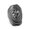 HAIXIAN Mulit Lines Wide Ring,Big Silver Plated Cocktail Party Ring,Large