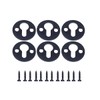 Metal Keyhole Hangers,Iron Shelf Brackets with Screws,Set of 20,Round Keyhole