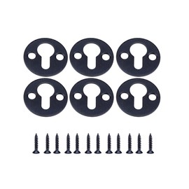 Metal Keyhole Hangers,Iron Shelf Brackets with Screws,Set of 20,Round Keyhole Brackets for Picture Frame Wall Decorations (Black)