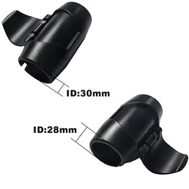 Z&J SPORT Abrazadera de barra de posicionamiento de pala de pie Φ 1.14 pulgadas, clip de remo para remo ajustable de 2 o 3 piezas, ajustador de plástico, 2 piezas de remo