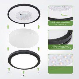 AKAARI 13 Inch Led Ceiling Light Fixture - 4 Pack 36W Flush Mount Ceiling Lights dimmable 3600LM 3000K/3500K/4000K/5000K/6000K Luxurious for Kitchen Hallway Stairwell Bedroom Bathroom