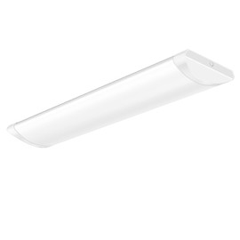 ANTLUX 4FT LED Wraparound Puff Lights, 50W/5500LM, 3 Color Temperature Dimmable LED Wrap Light, 4 Foot LED Flush Mount Ceiling Lights, 48 Inch LED Light Fixtures for Kitchen Laundry Office, White