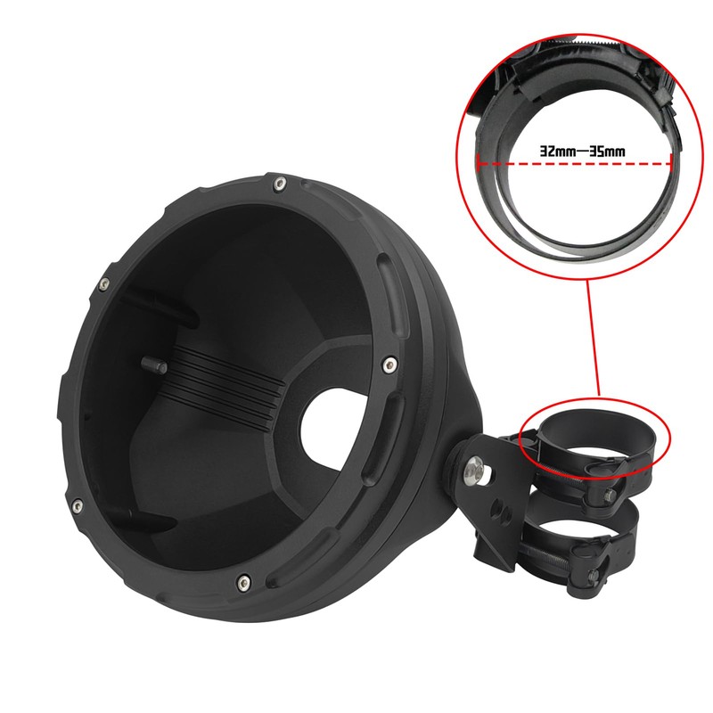 HARPUOU 7 Inch LED Motorcycle Headlight Housing Bucket with Lamp