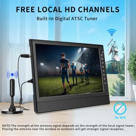 Feihe 12-Inch Portable Small TV with HD Display, HDMI and USB Ports | Built-in Digital Tuner and Compact Design for Home, Kitchen, RV, and Travel Use