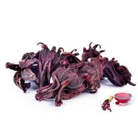 Hot Pot Africa Hibiscus Flower 500g | Sun-Dried Sorrel, Whole Petals, Perfect for Hibiscus Tea, Brewing or Distilling - Vegan, Non-GMO, Organic, Raw Food Quality Hibiscus