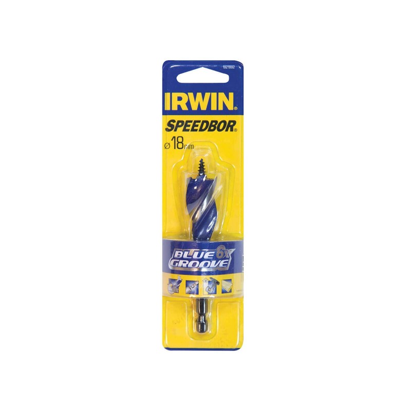 IRWIN 1921930 6X Blue Groove Stubby Wood Bit 14 mm