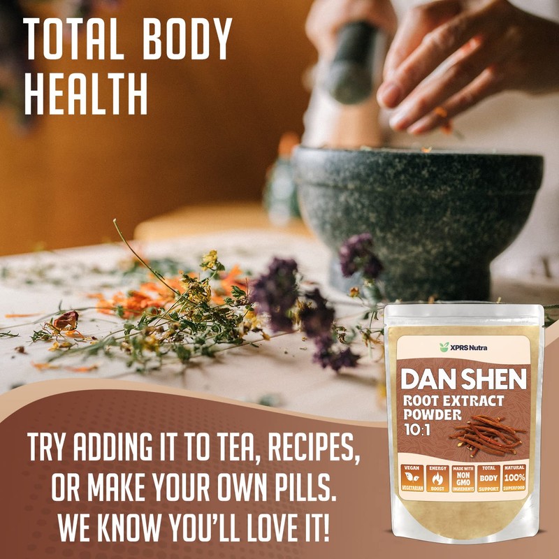 XPRS Nutra Dan Shen Root Extract Powder 10:1- Premium Dan