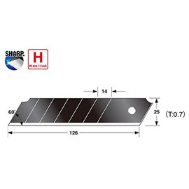 TAJIMA Utility Knives & Blades - 10-Pack (Heavy-Duty) 1" Razar Black Box Cutter Snap Blades with Premium Tempered Steel & Safety Blade Dispenser - CB65RBC