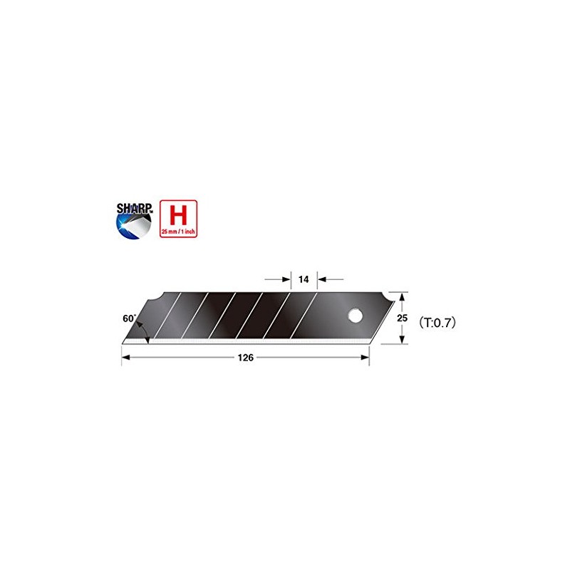 TAJIMA Utility Knives & Blades - 10-Pack (Heavy-Duty) 1" Razar
