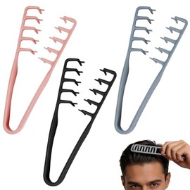 Pack of 3 Texture Comb, Curl Comb, Volumising Wide-Tooth Hair Styling Comb | Conceal the parting, add volume to the hairline and create a voluminous look
