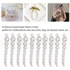 10Pcs Pearl Shoe Chains Polished ABS Resin Metal Buckle Widely