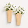 Boho Arched Wood Wall Vase for Flower, Farmhouse Wall Planter