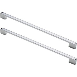 MACHSWON 5pcs Door Handles 320mm Hole Center Bright Chrome American Style Zinc Alloy Drawer Cupboard Wardrobe Door Handle Kitchen Hardware Cabinet Pulls