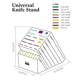 Cooks Standard Bamboo Knife Block Holder without Knives, 25 Slot X-Large Universal Countertop Butcher Block Kitchen Knife Stand for Easy Kitchen Storage