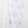 100 Sheets White with Purple Thank You Tissue Paper Bulk,20"