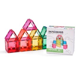 Imagimags Magnetic Building Tiles, 38 Piece Square Set for Boys Girls Kids, Educational Creative Learning Activity Building Block Toddler Toys, STEM, Children Ages 3 Years +