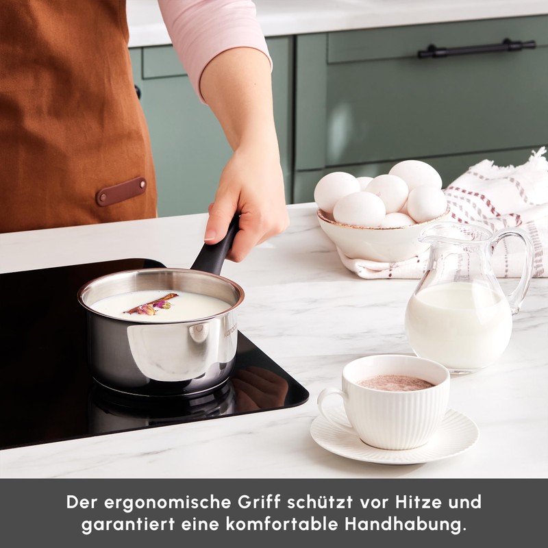 Karaca Gastro Milk Pan, 14 cm, Stainless Steel 304, Milk