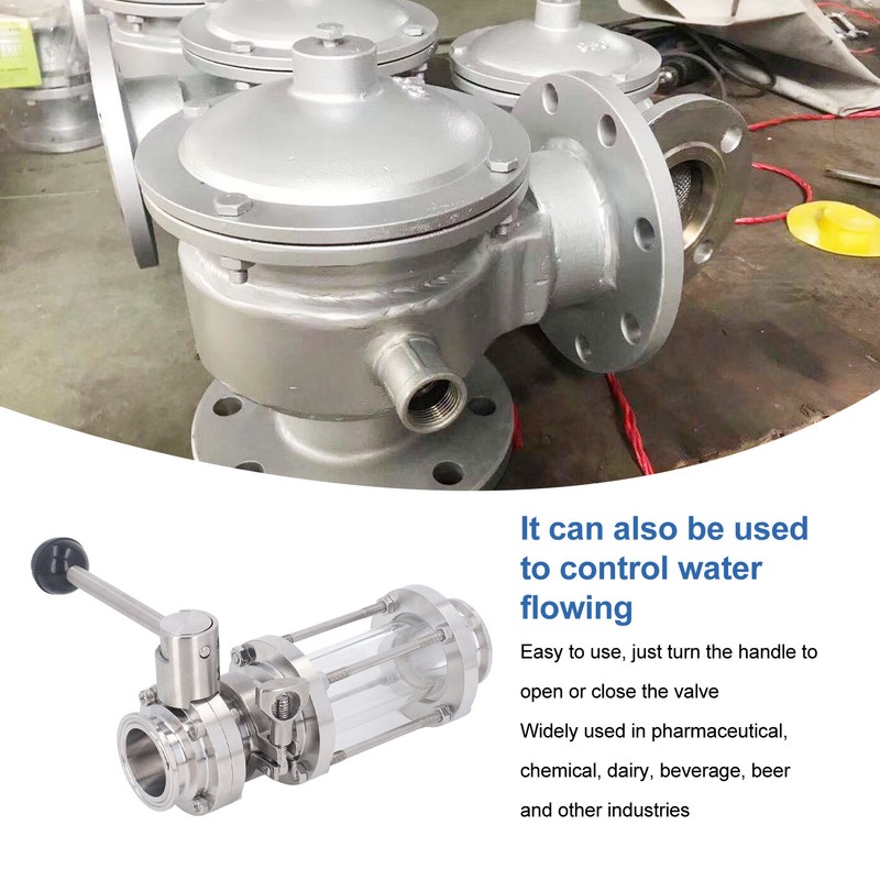Sanitary Butterfly Clamp Valve with Silicone Washer Stainless Steel Clamp
