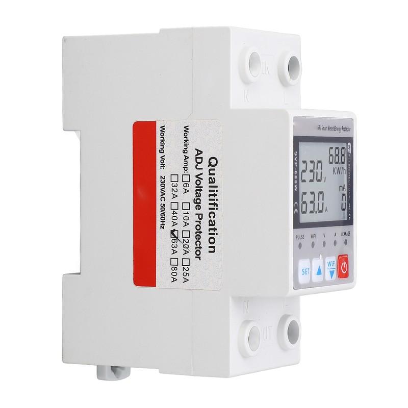 Over Under Voltage Protector WiFi Remote Monitoring Voltage Current Protective