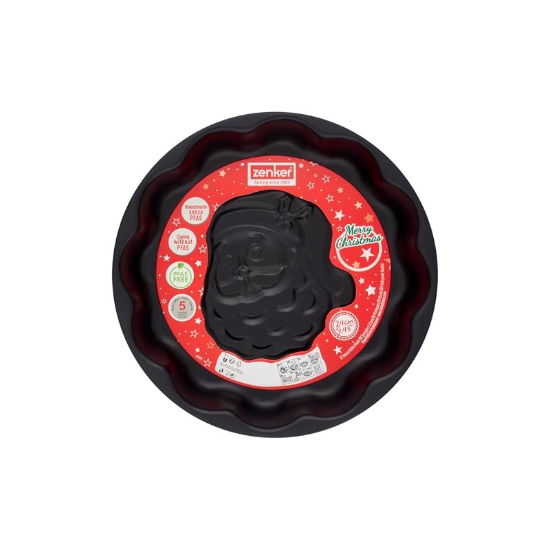 Zenker 3D Baking Mould Diameter 24 cm with Santa Claus,