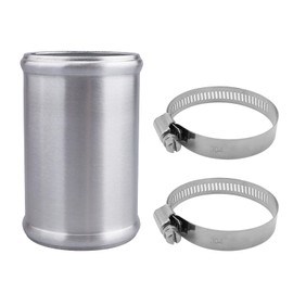 AC PERFORMANCE 2.75" (70mm) OD Aluminum Alloy Hose Joiner Silicone Pipe Connector Bead, 4" Length with 304 SS Clamps