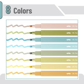 Mr. Pen- Aesthetic Highlighters, 8 Pack, Chisel Tip, Natural Vintage, Cute Highlighters Assorted Colors