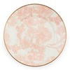 MACKENZIE-CHILDS Enamel Dinner Plate, Decorative Dinnerware Plate, 10 Inches, Pink-and-White