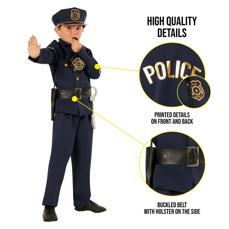 Morph Kids Police Officer Uniform - Childrens Police Costume for