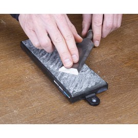 MPOWER MPOWER - 8" Professional Modular Diamond Bench Stone - Single Sided 600# - On-Board Leather Strop - Polishing Wax - Lapping Fluid - Cleaning Block & Storage Case