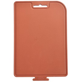 cozymomdeco Korean Made Thick Silicone Double-Sided Usable Cutting Board 14.3" x 5.7" Foldable Design Drip Groove Grip Handle Dishwasher Safe 1PCS (Orange)