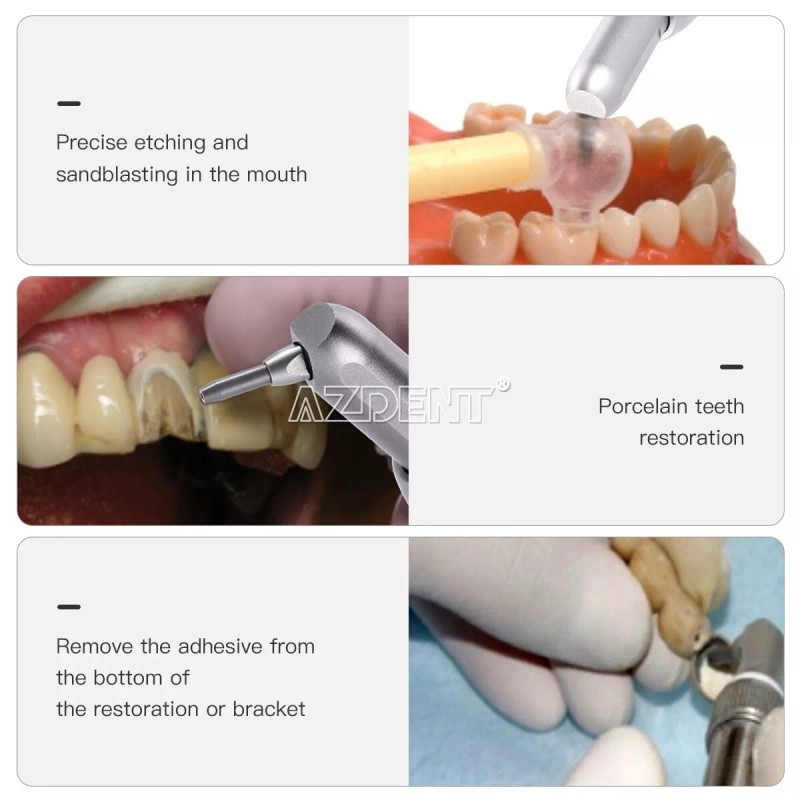 AZDENT Dental Alumina Air Abrasion Polisher Microetcher Sandblasting Handpiece 4H