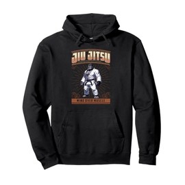 Jiu Jitsu Mind Over Muscle - Grappling BJJ Gorilla Pullover Hoodie