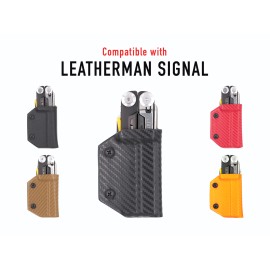 Unbranded Clip & Carry Kydex Multitool Sheath fits Leatherman Signal - USA Made - Carbon Fiber Black